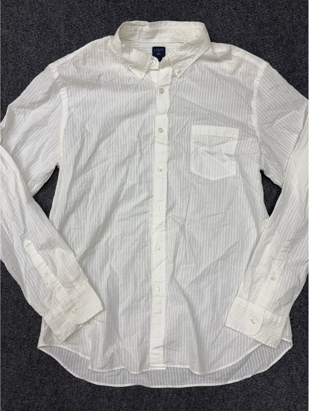 J.Crew Men's White Button-Down Shirt XL